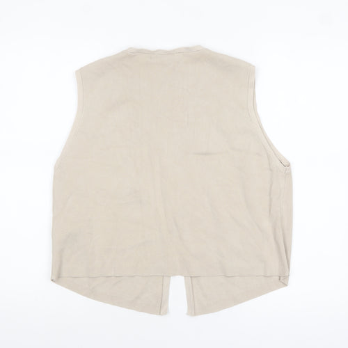 Primark Women’s Beige V-Neck Knit Sleeveless Vest XL