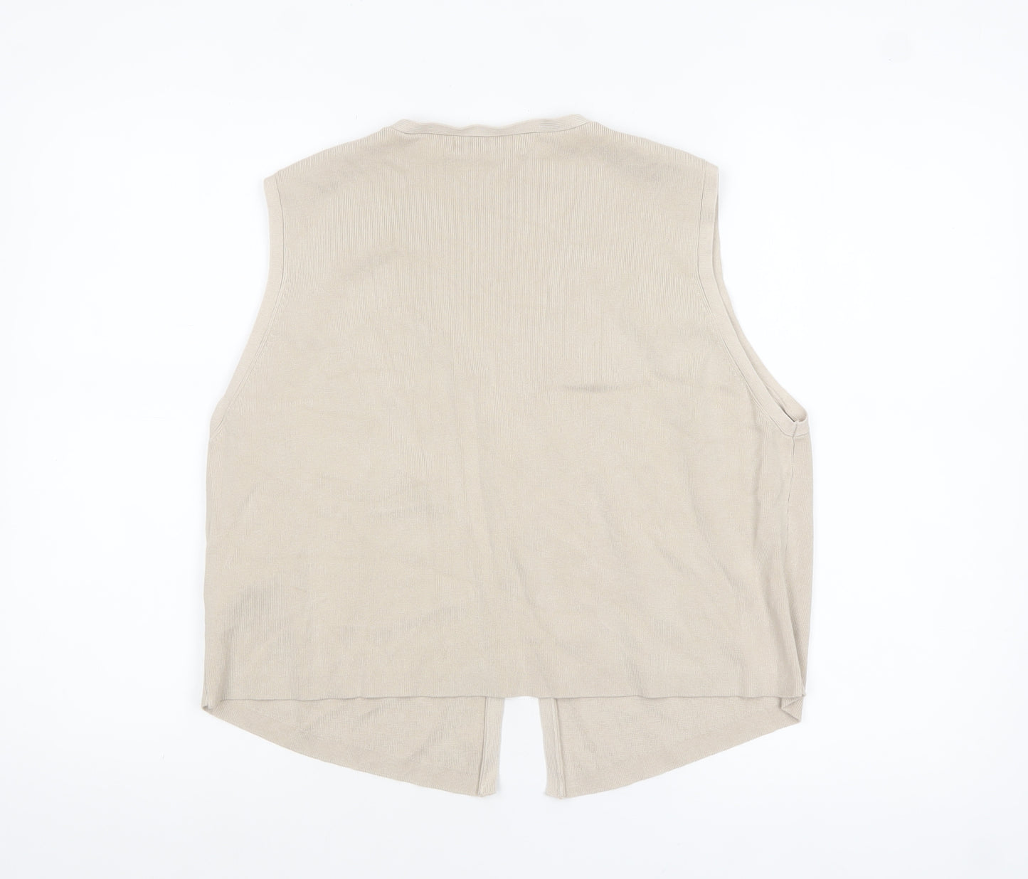 Primark Women’s Beige V-Neck Knit Sleeveless Vest XL