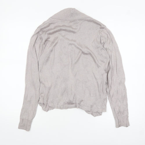Sandwich Womens Grey Open Knit Long Sleeve Cardigan M