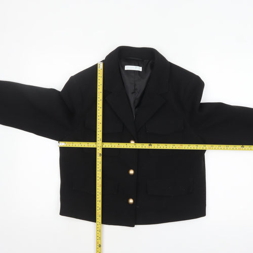 Primark Women’s Black Cropped Blazer Size 14 Polyester Lined Jacket
