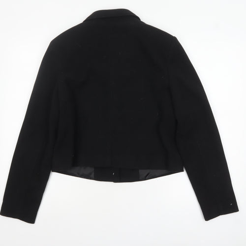 Primark Women’s Black Cropped Blazer Size 14 Polyester Lined Jacket
