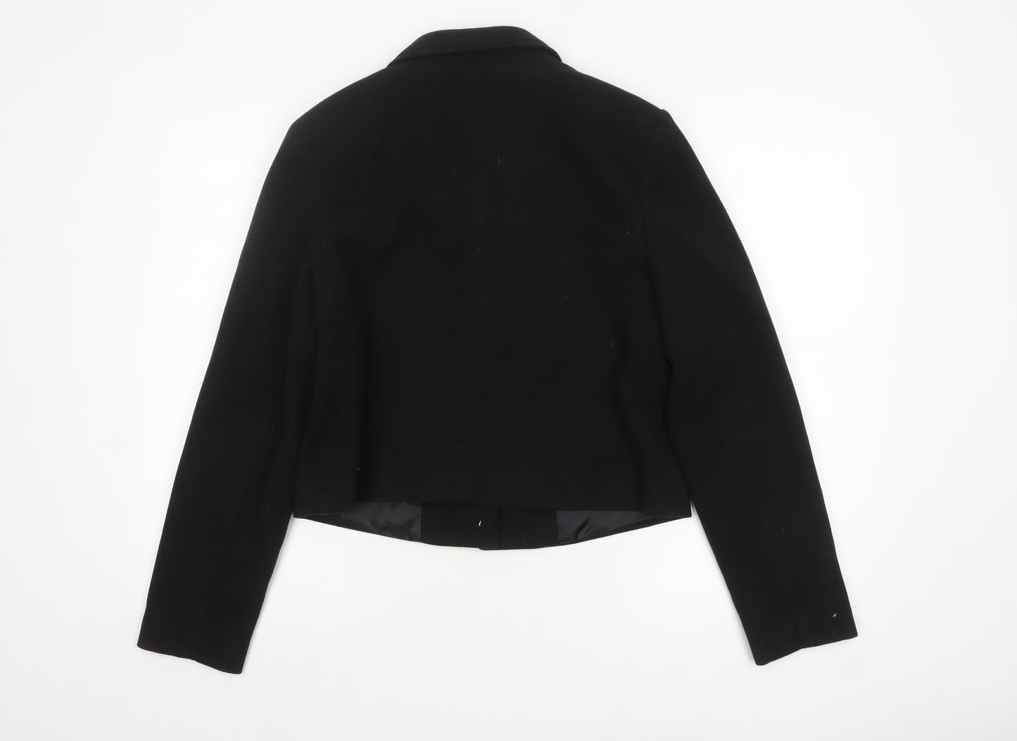 Primark Women’s Black Cropped Blazer Size 14 Polyester Lined Jacket