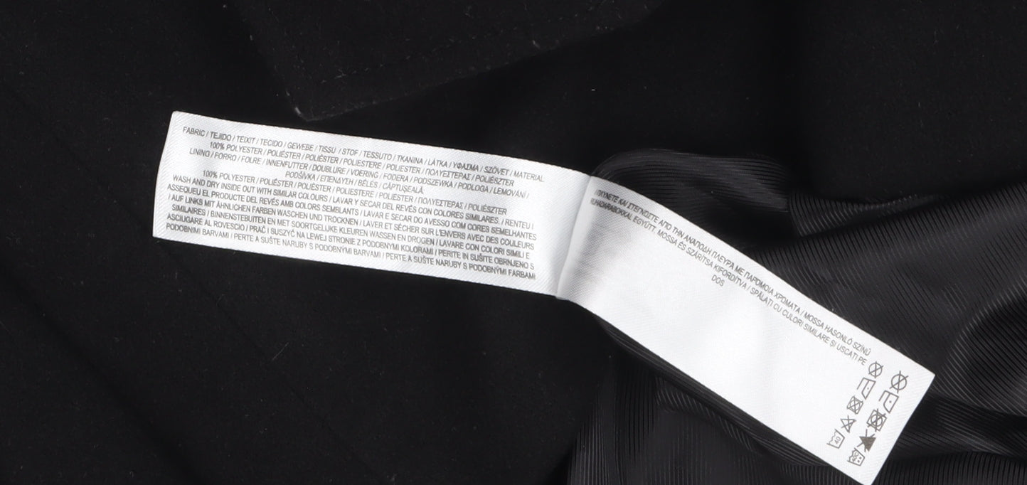 Primark Women’s Black Cropped Blazer Size 14 Polyester Lined Jacket