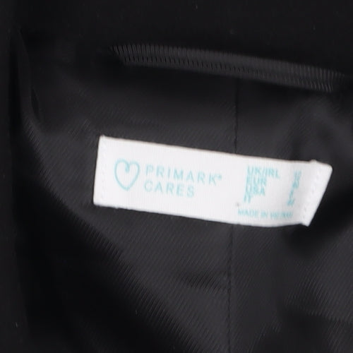 Primark Women’s Black Cropped Blazer Size 14 Polyester Lined Jacket