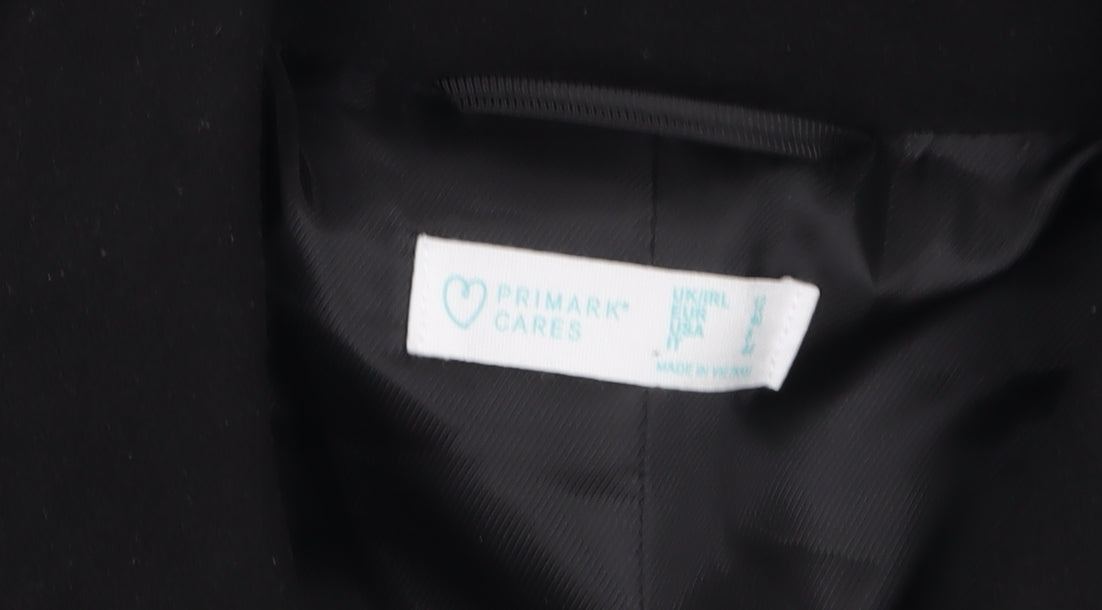 Primark Women’s Black Cropped Blazer Size 14 Polyester Lined Jacket