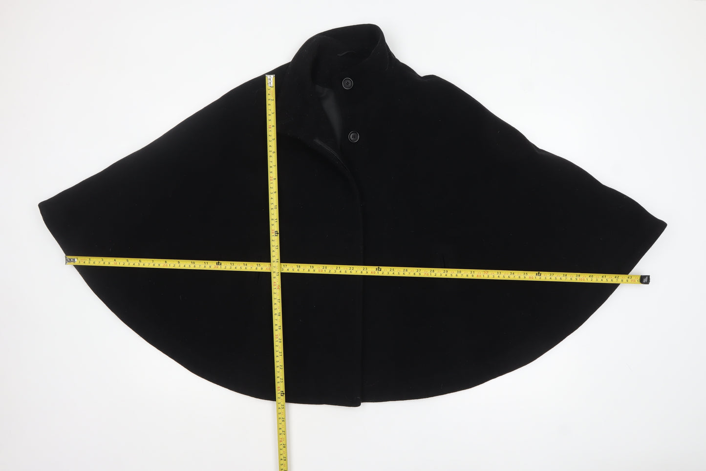 Principles Women Black Wool Blend Cape Coat Lined Elegant Size L