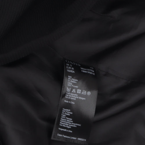 Oasis Women Black Size 12 Single-Breasted Notch Lapel Blazer