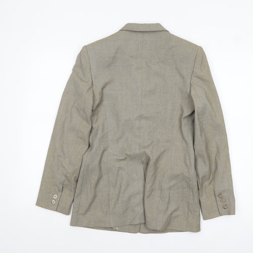 Next Women's Grey Single-Breasted Blazer Jacket Size 8 Classic Fit