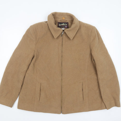 David Barry Women’s Beige Wool Blend Mid-Length Jacket UK 20