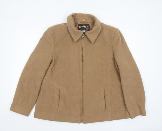 David Barry Women’s Beige Wool Blend Mid-Length Jacket UK 20