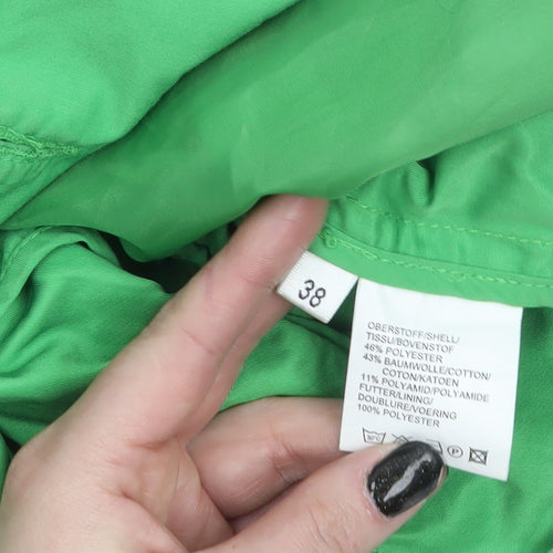 Donnell Women’s Green Trench Coat Belted Size 12 Classic Style