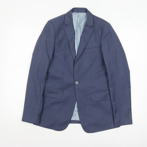 Paisley London Boys Blue Slim Fit Suit Jacket 14 Years Formal Two-Button