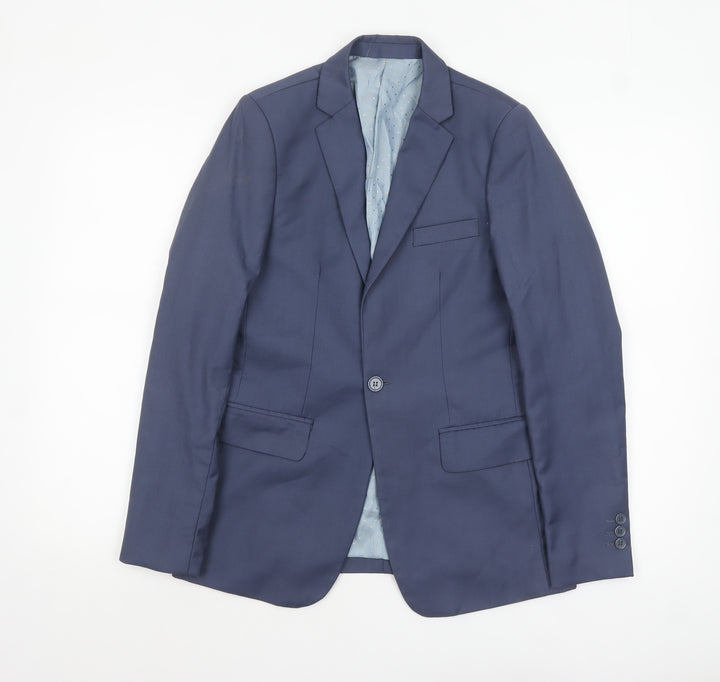 Paisley London Boys Blue Slim Fit Suit Jacket 14 Years Formal Two-Button