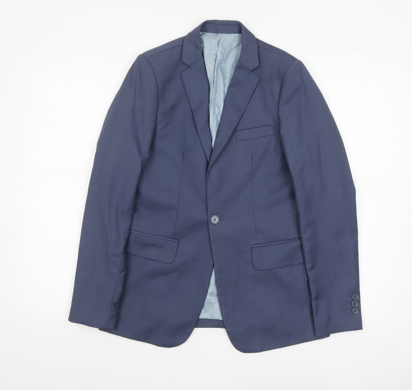 Paisley London Boys Blue Slim Fit Suit Jacket 14 Years Formal Two-Button