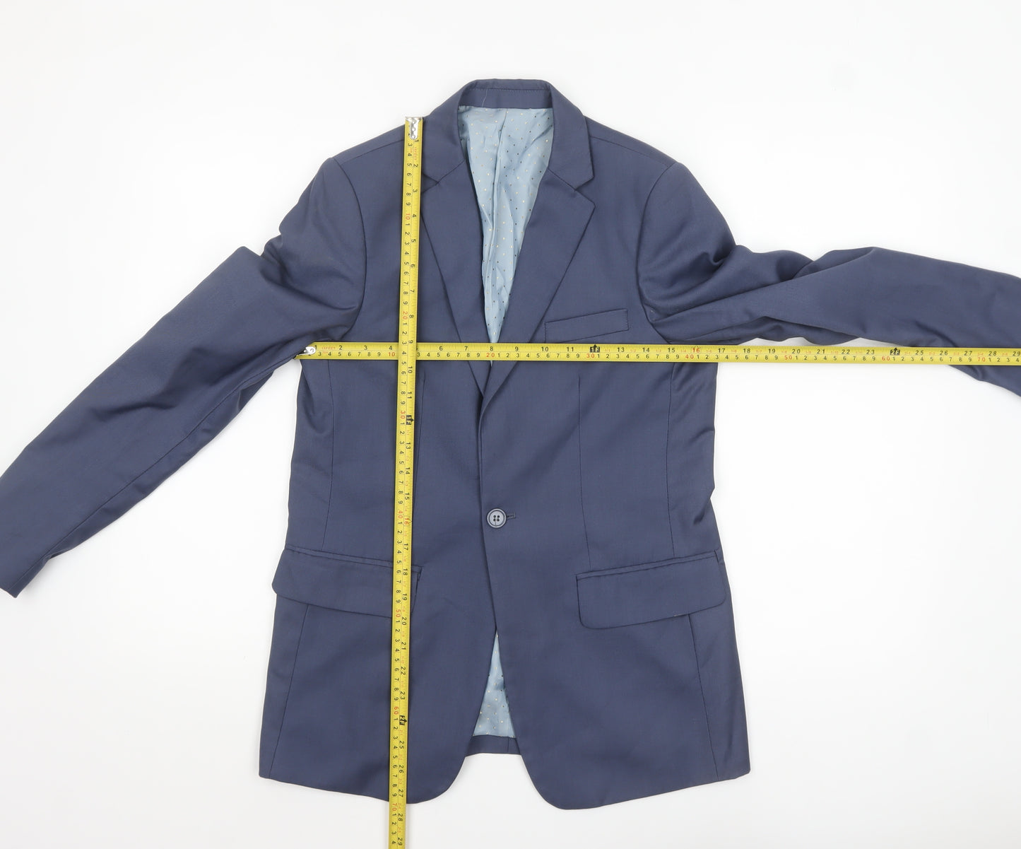 Paisley London Boys Blue Slim Fit Suit Jacket 14 Years Formal Two-Button