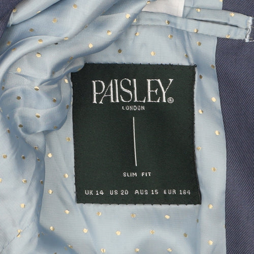 Paisley London Boys Blue Slim Fit Suit Jacket 14 Years Formal Two-Button