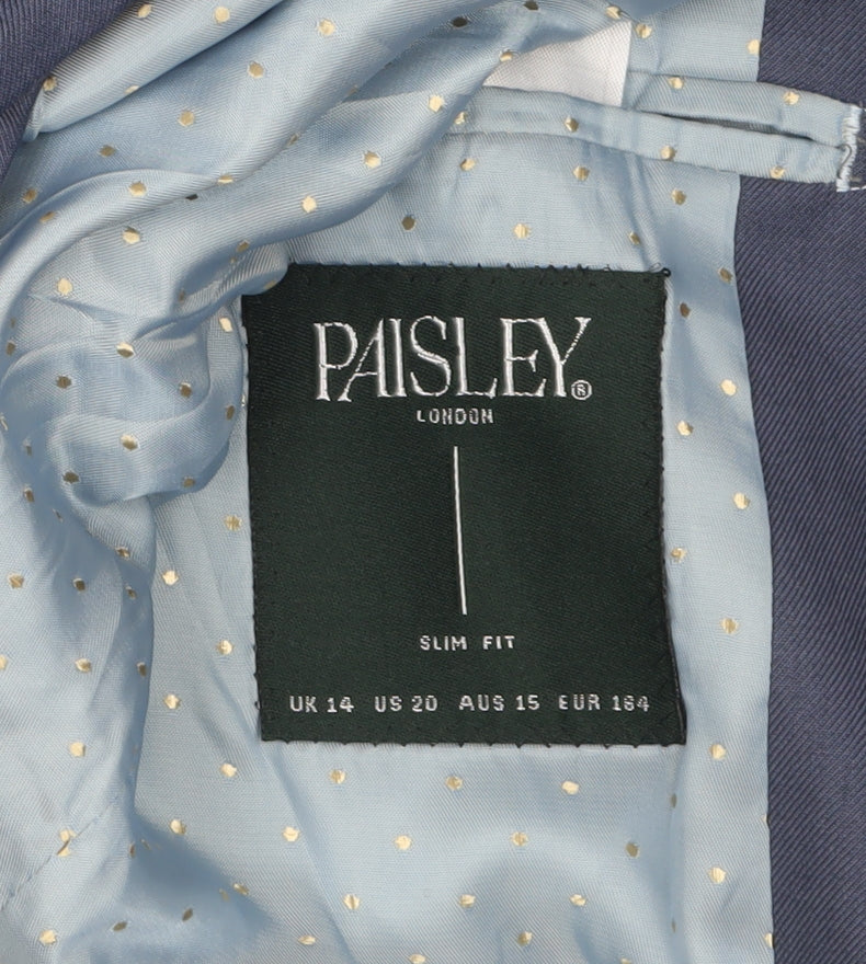 Paisley London Boys Blue Slim Fit Suit Jacket 14 Years Formal Two-Button
