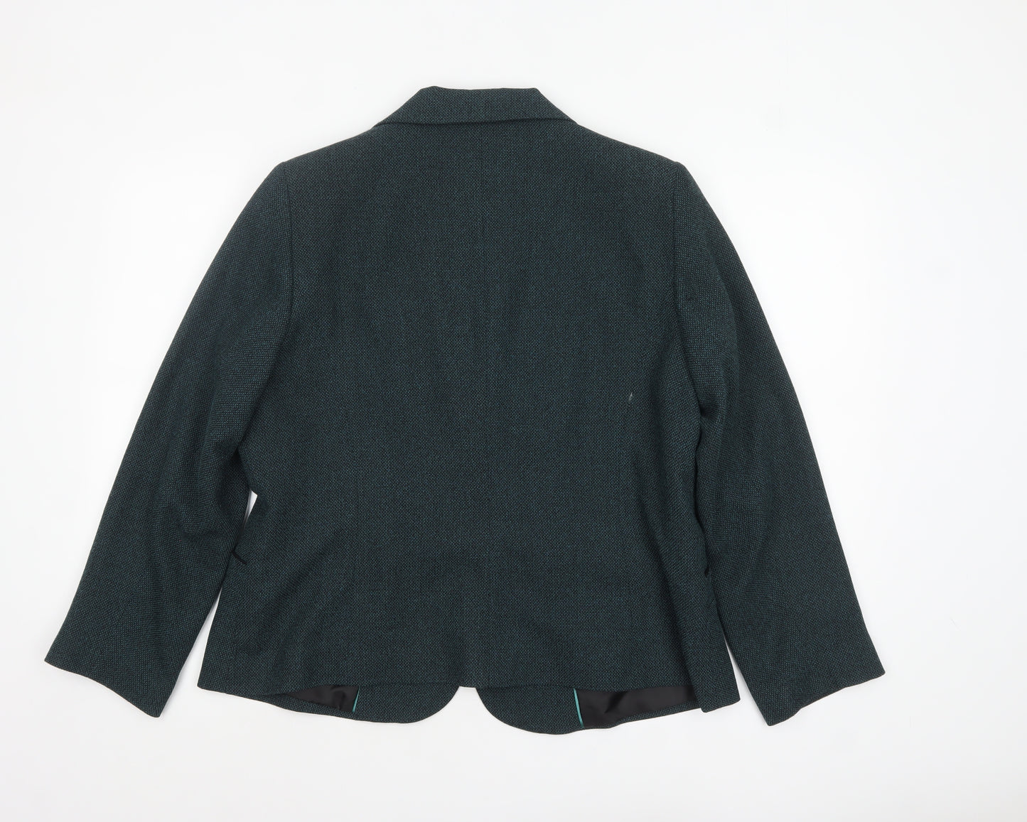Eastex Women's Green Single Breasted Blazer Size 18 Classic Fit
