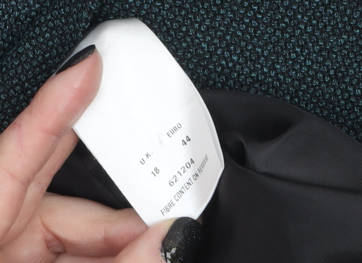 Eastex Women's Green Single Breasted Blazer Size 18 Classic Fit