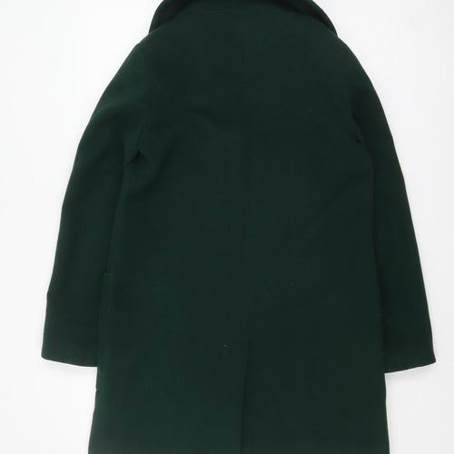 Marks and Spencer Women Green Size 8 Mid-Length Overcoat