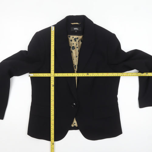 Marks & Spencer Women Black Size 14 Single-Breasted Blazer