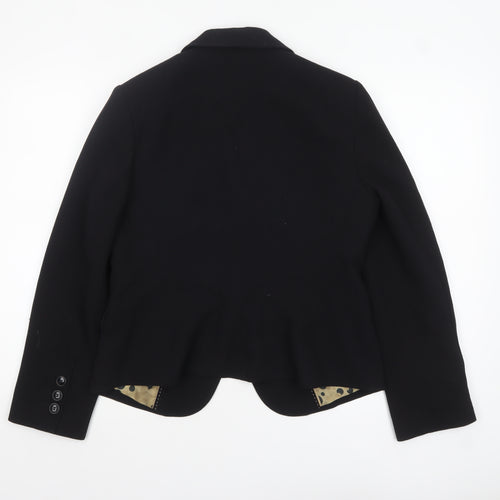 Marks & Spencer Women Black Size 14 Single-Breasted Blazer