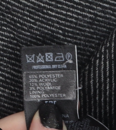 Marks and Spencer Womens Grey Long Herringbone Overcoat Size 14