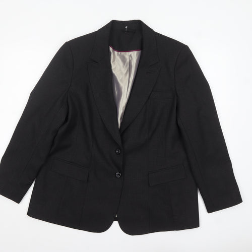 F&F Women Black Size 20 Classic Single-Breasted Suit Jacket