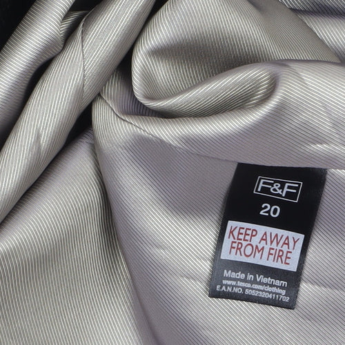 F&F Women Black Size 20 Classic Single-Breasted Suit Jacket