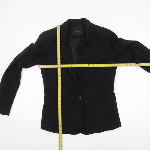 Y.A.S Womens Black Regular Fit One-Button Blazer Jacket Size L