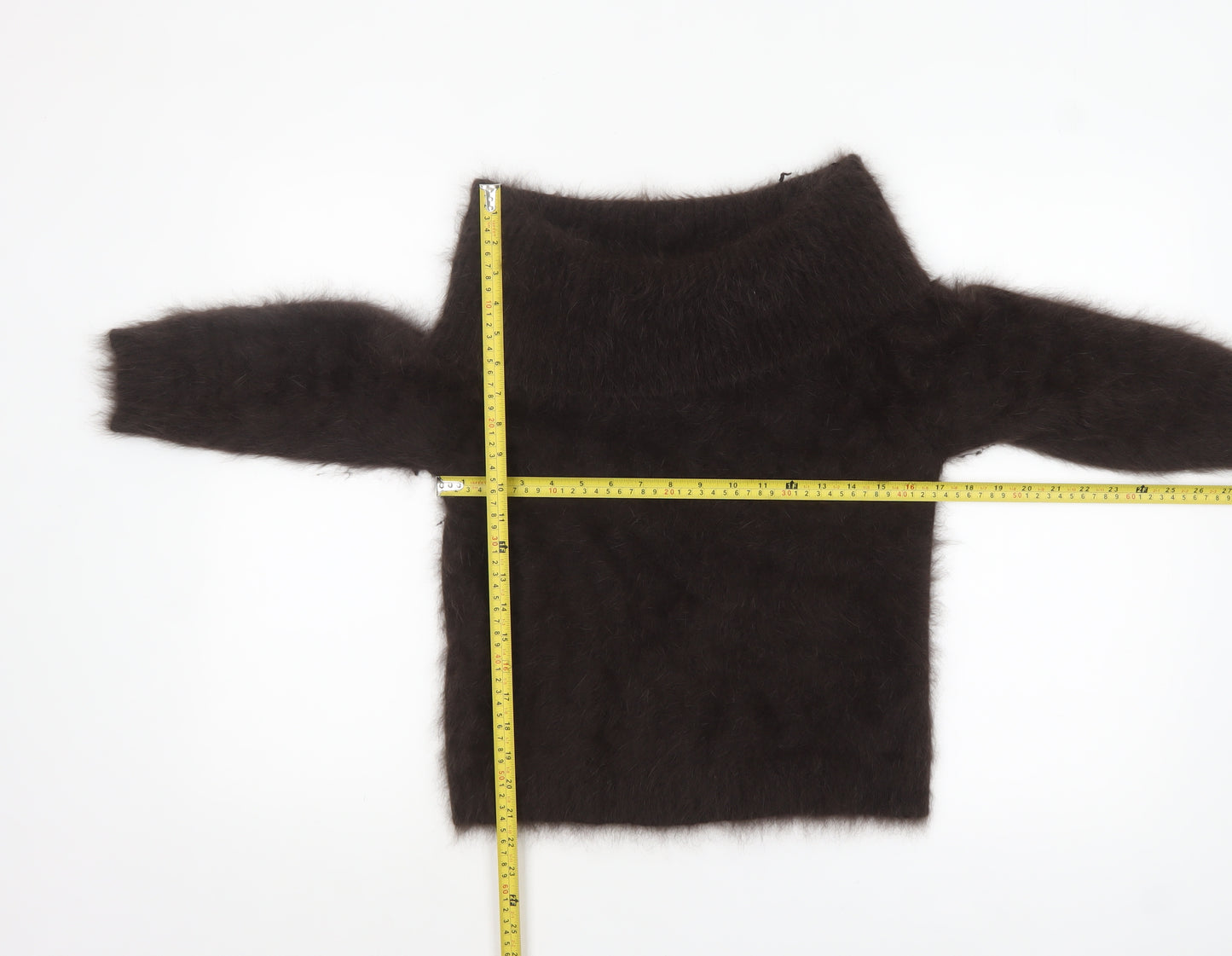 Monsoon Women Brown Angora Knit Boat Neck Pullover Jumper Size 12