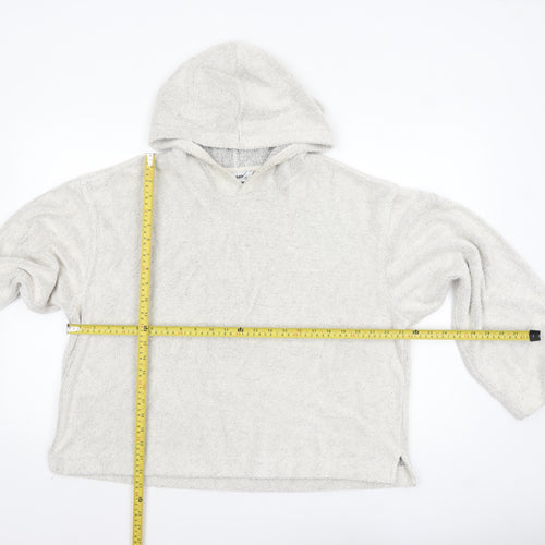 Weekday Womens Beige Hooded Pullover Sweatshirt Size M Relaxed Fit