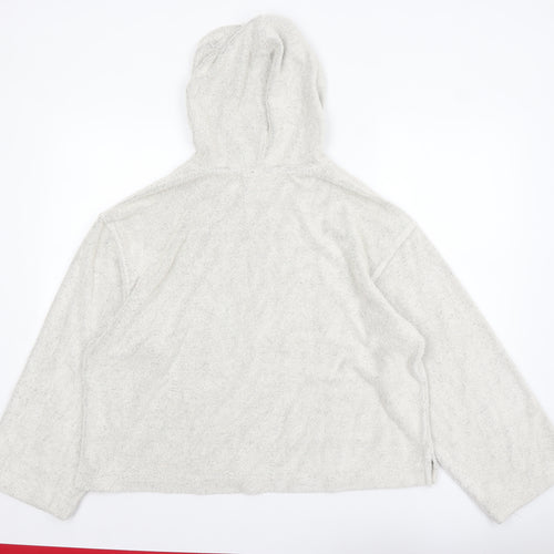 Weekday Womens Beige Hooded Pullover Sweatshirt Size M Relaxed Fit