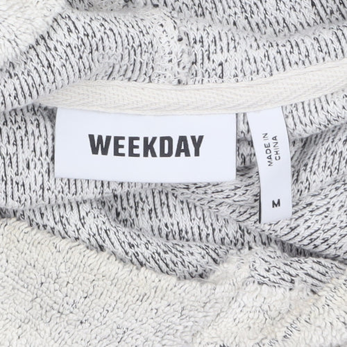 Weekday Womens Beige Hooded Pullover Sweatshirt Size M Relaxed Fit