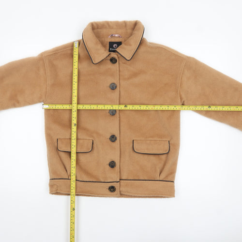 Firetrap Girls Beige Fleece Lined Button Jacket 13 Years