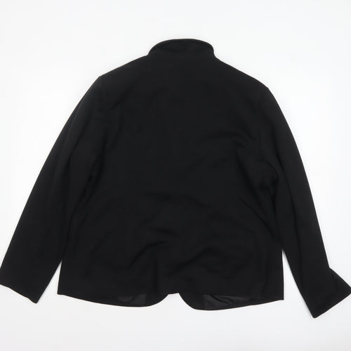 David Emanuel Women Black Size 18 Classic Single-Breasted Blazer