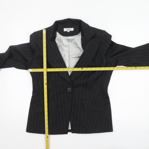 Next Petite Black Pinstripe Tailored Blazer Womens Size 14