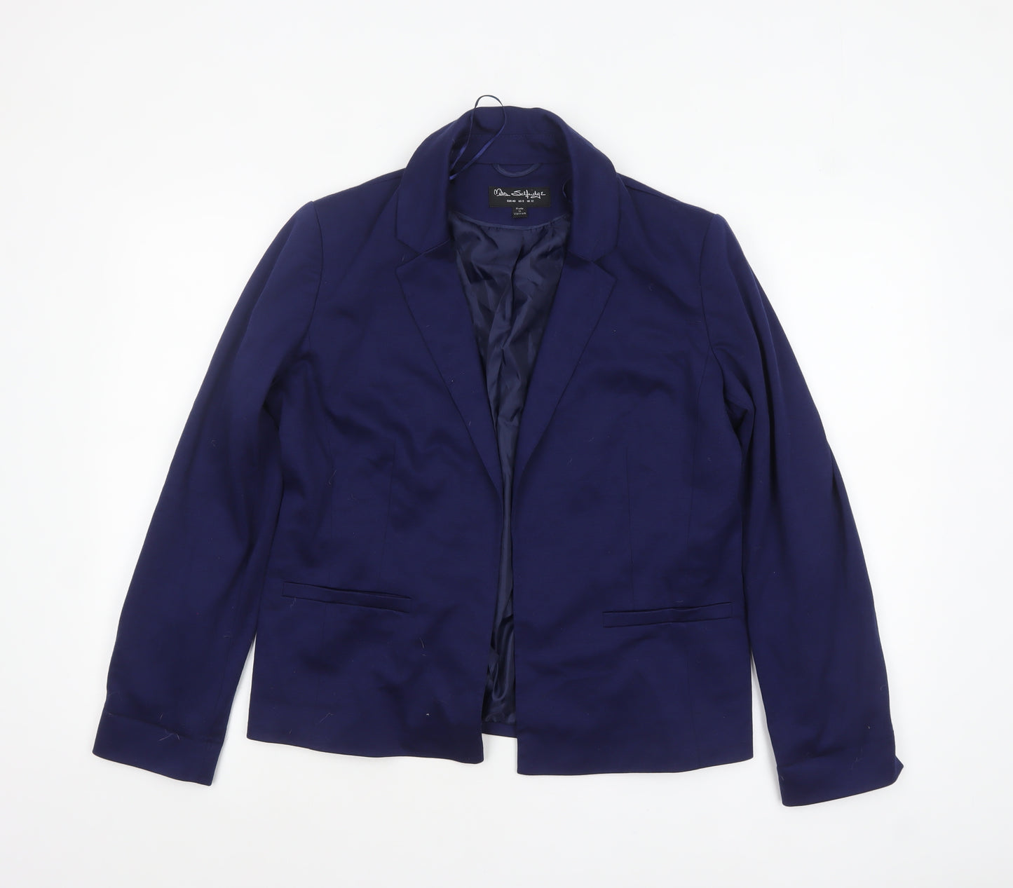 Miss Selfridge Women's Blue Suit Jacket UK 12 Single-Breasted Blazer