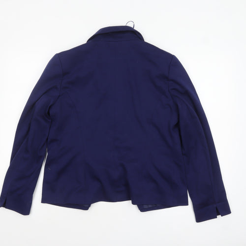 Miss Selfridge Women's Blue Suit Jacket UK 12 Single-Breasted Blazer