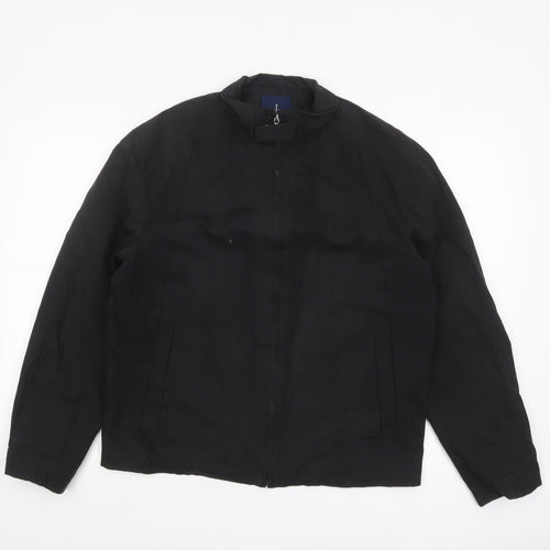 Jasper Conran Men Black Small Lightweight Cotton Blend Jacket