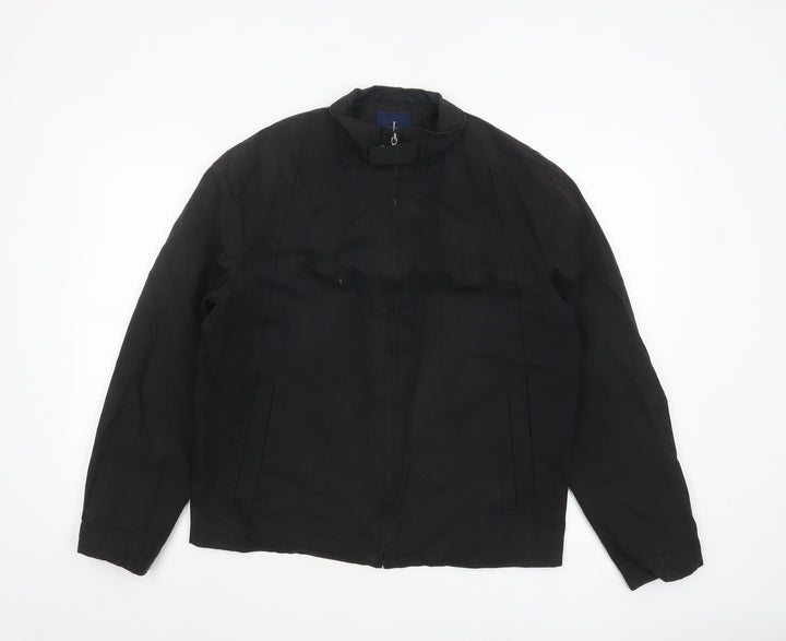 Jasper Conran Men Black Small Lightweight Cotton Blend Jacket