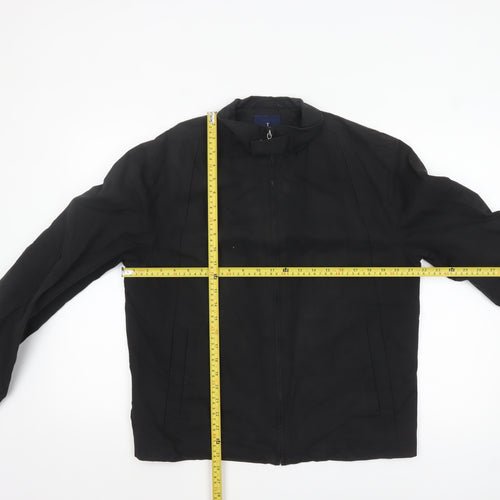 Jasper Conran Men Black Small Lightweight Cotton Blend Jacket