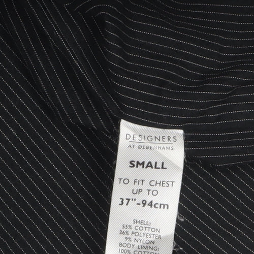 Jasper Conran Men Black Small Lightweight Cotton Blend Jacket