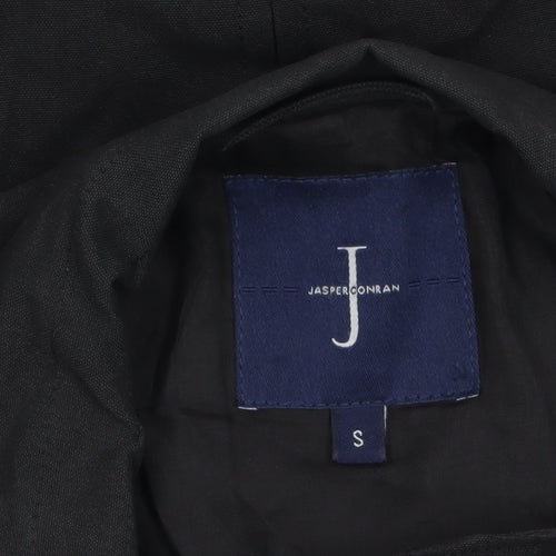 Jasper Conran Men Black Small Lightweight Cotton Blend Jacket
