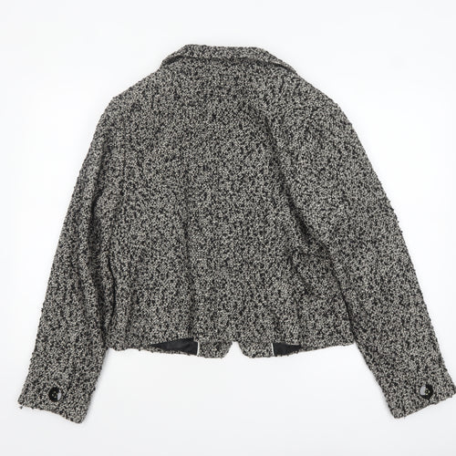 Lily Ella Womens Black Tweed Classic Blazer Size 16