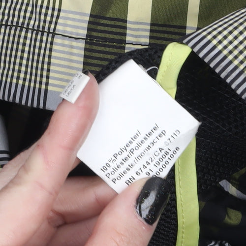 Steilmann Women Green Check Belted Mid-Length Trench Coat Jacket Size 14