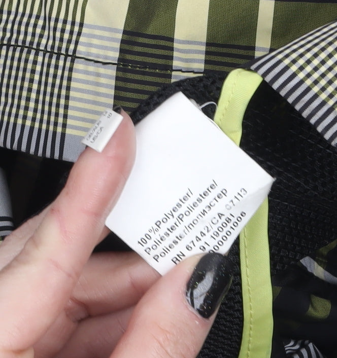 Steilmann Women Green Check Belted Mid-Length Trench Coat Jacket Size 14