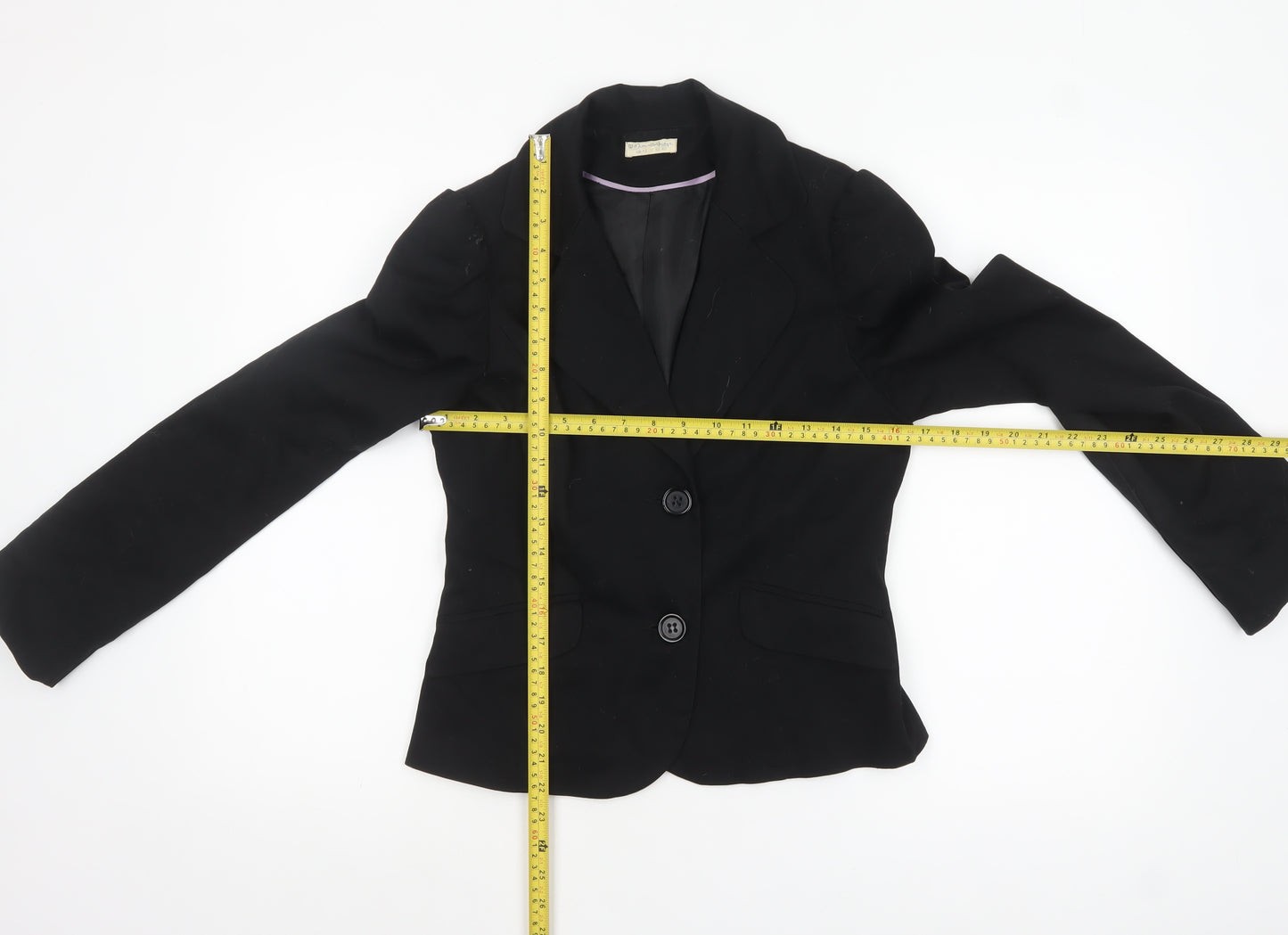 Miss Selfridge Women's Black Size 12 Classic Tailored Blazer Jacket