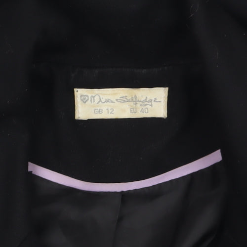 Miss Selfridge Women's Black Size 12 Classic Tailored Blazer Jacket