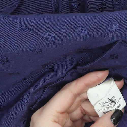 Monsoon Women Purple Size 12 Single-Breasted Twill Blazer Jacket